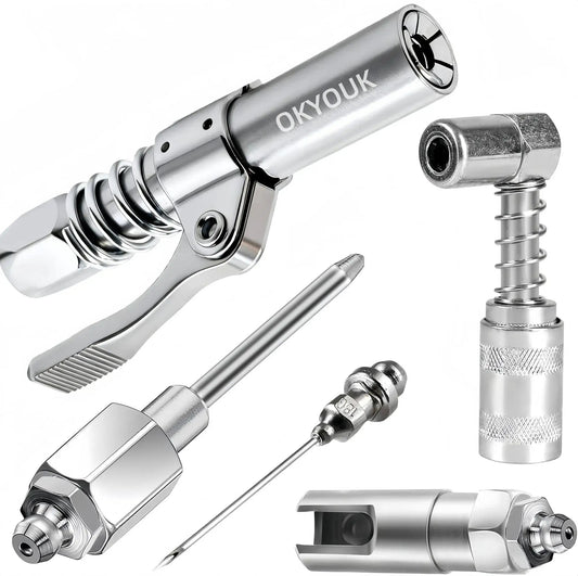 World's Smallest 0.53-Inch Grease Coupler With Cleaning Tool Tiny But Mighty Ultra High Pressure 10000 PSI Quick Release fittings