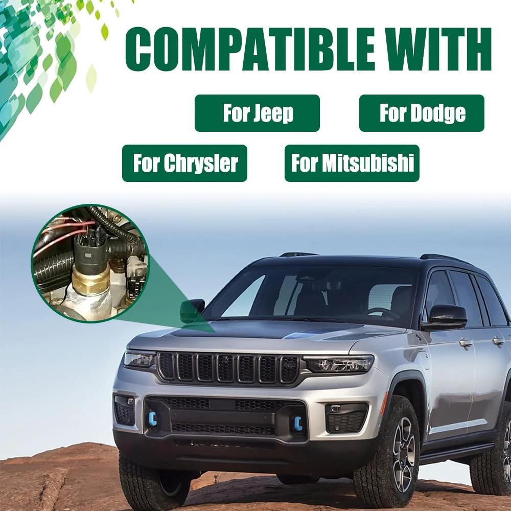 Image showing Engine Coolant Temperature Sensor For Jeep Grand Cherokee Water Temperature Sensor Replacement Replaces OEM 56027873 near vehicle.