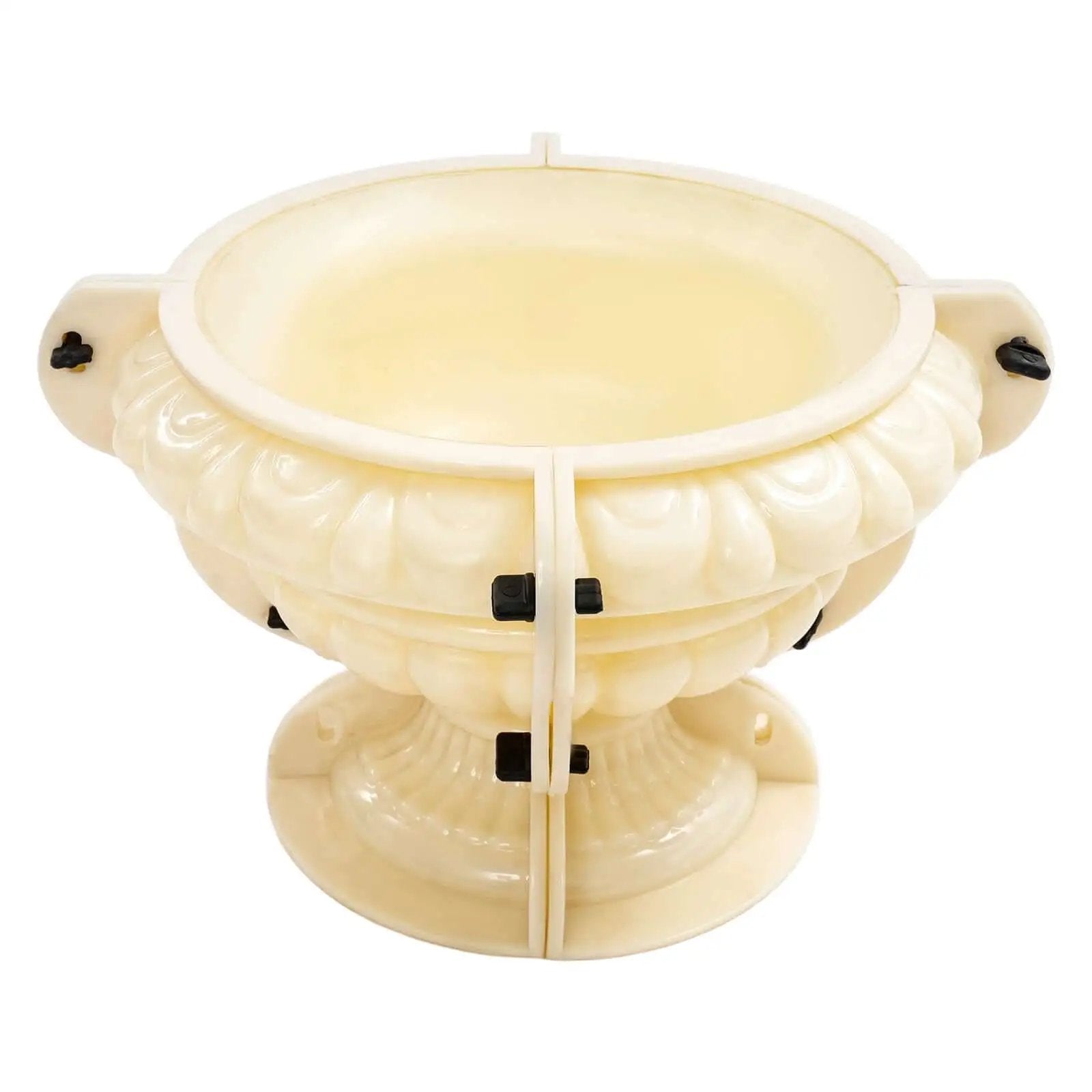 Large Concrete Planter Mold For DIY Garden Projects Durable ABS Plastic Urn Pedestal Mold 14.96 By 10.24 Inches Beige