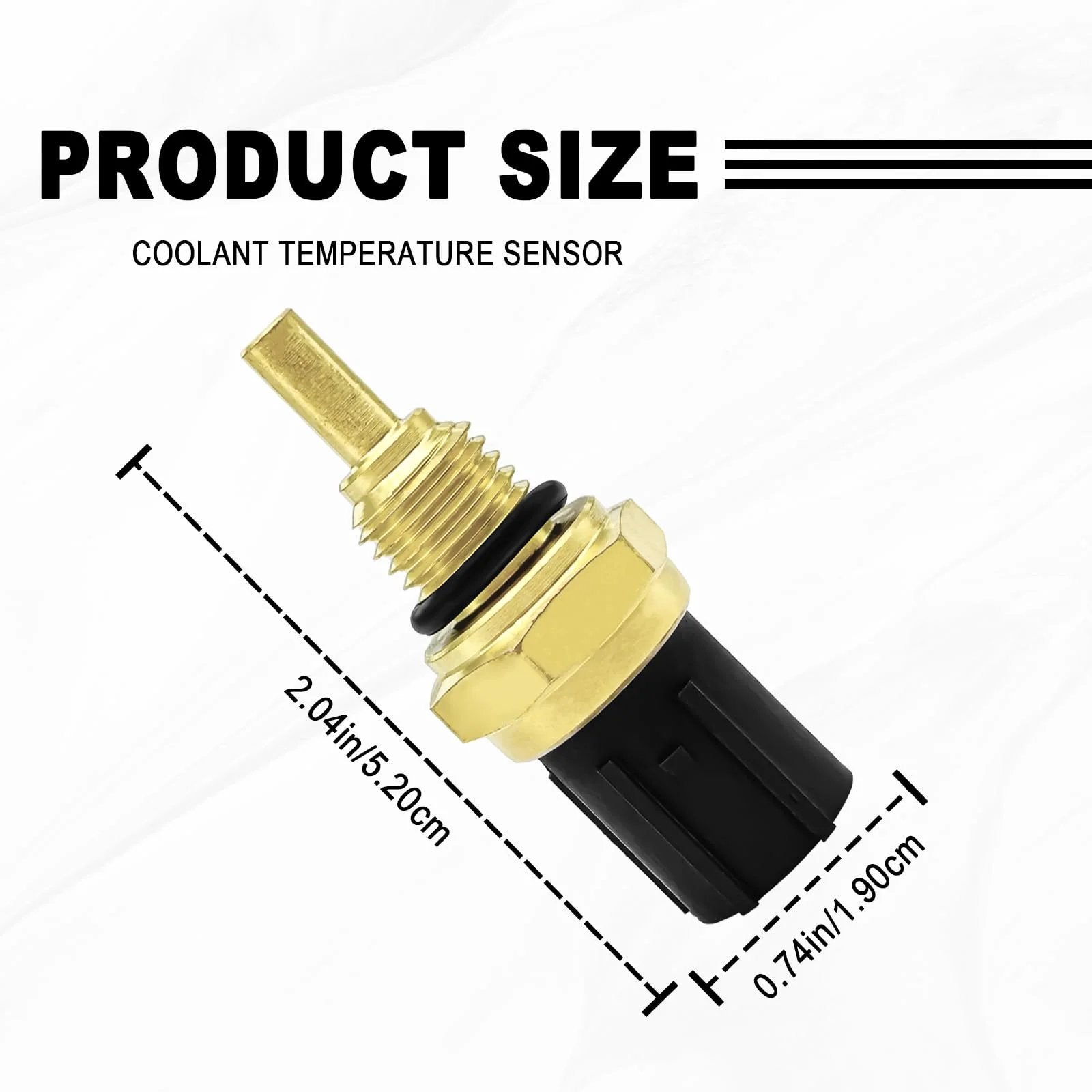 Engine Coolant Temperature Sensor Replacement For Honda Civic Del Sol Insight CRV CRX Accord Odyssey Pilot Isuzu Oasis Acura MDX NSX Integra TL RL And More By SYudwen, showing dimensions.