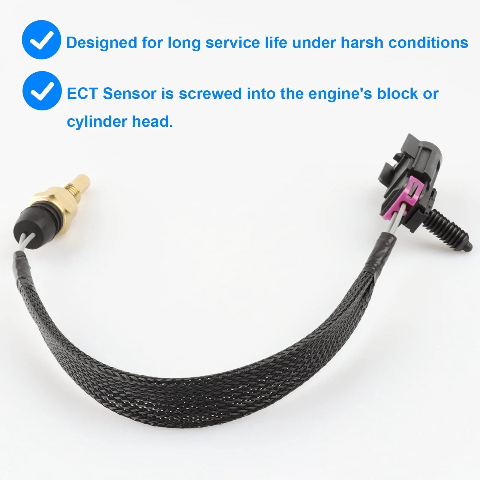 Coolant Temperature Sensor 213-4233 2134233 Direct Fit Replacement showing brass and plastic components for GM models 2004-2012.