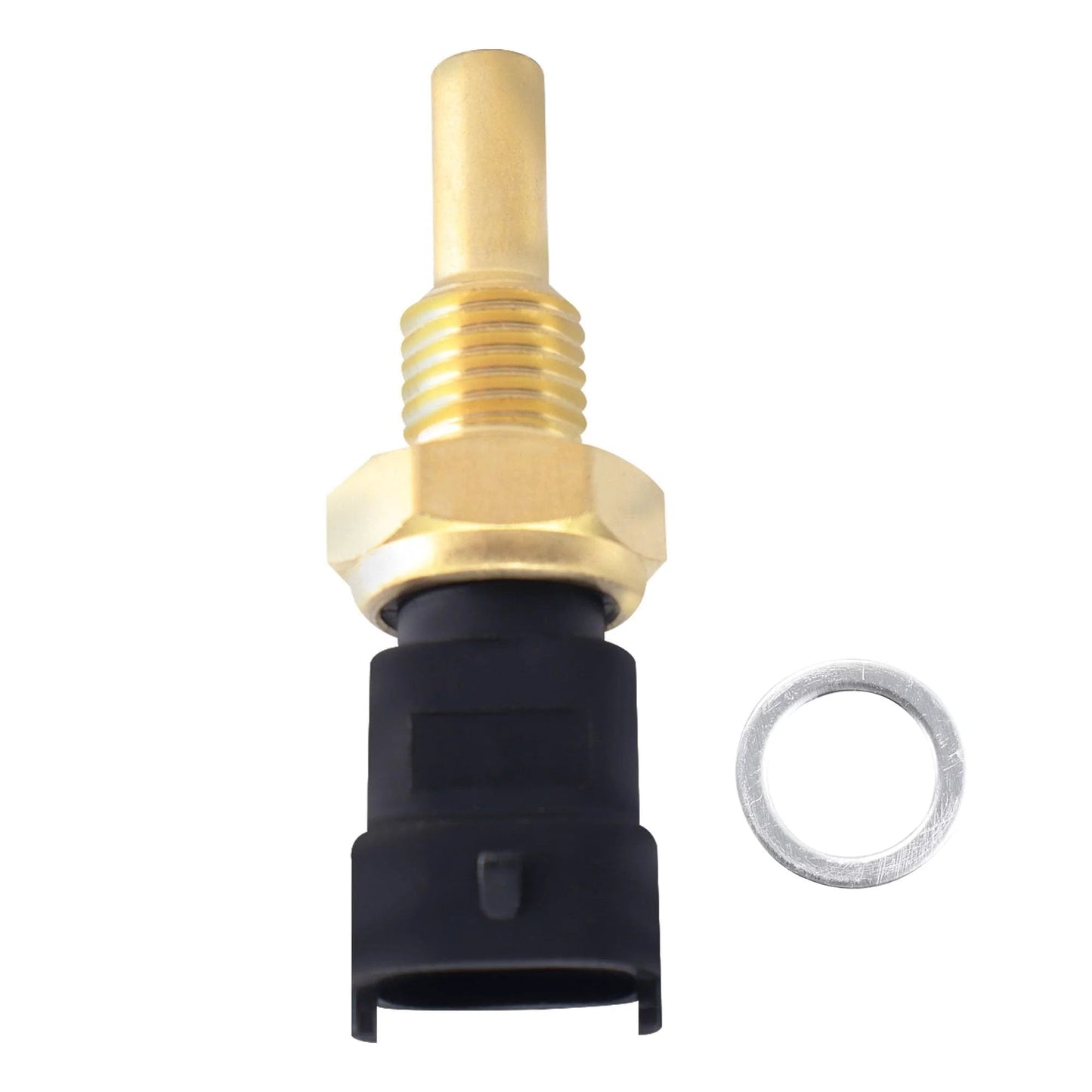 Coolant Temperature Sensor For Buick Cadillac Chevy GMC Saturn Cars Replaces 12639899 213-4777 with washer, front view.
