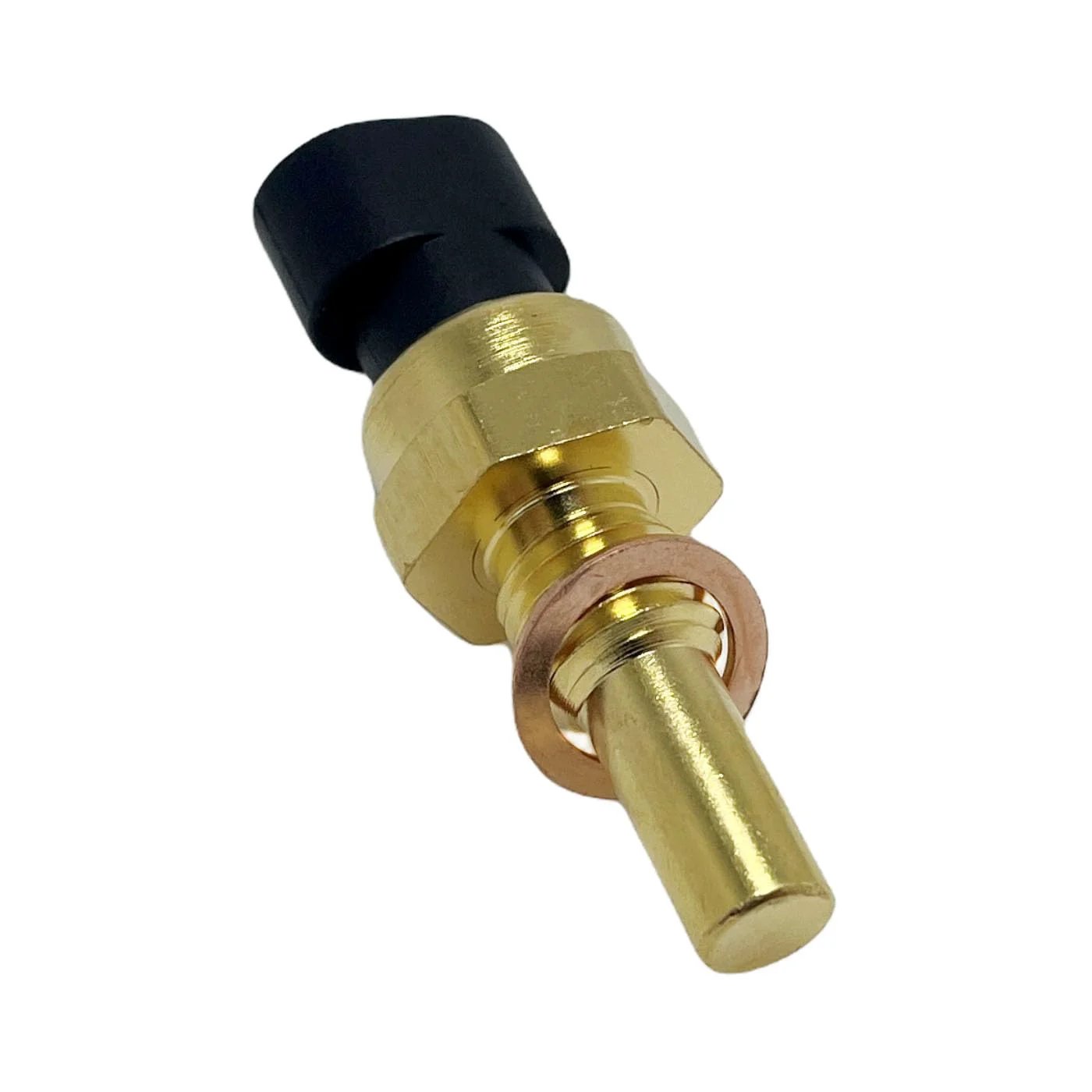 Coolant Temperature Sensor Replacement For Chevrolet Silverado 1500 Tahoe Impala Malibu Sierra 1500 Yukon 1999 2018 2000 2019 Non OEM Accessory with 1 Sensor, close-up view showing copper washer.