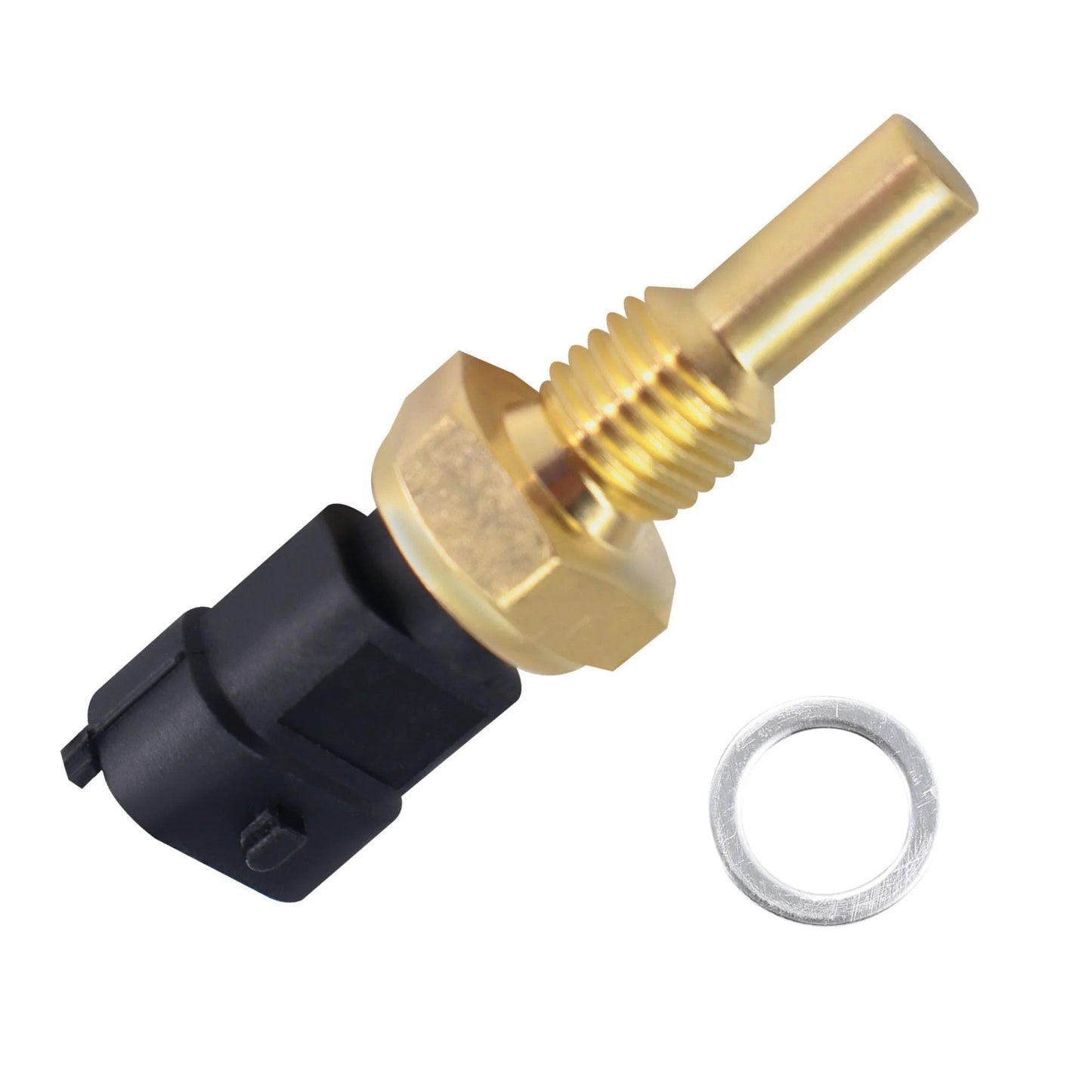 Coolant Temperature Sensor For Buick Cadillac Chevy GMC Saturn Cars Replaces 12639899 213-4777 HiSport, viewed from the side.