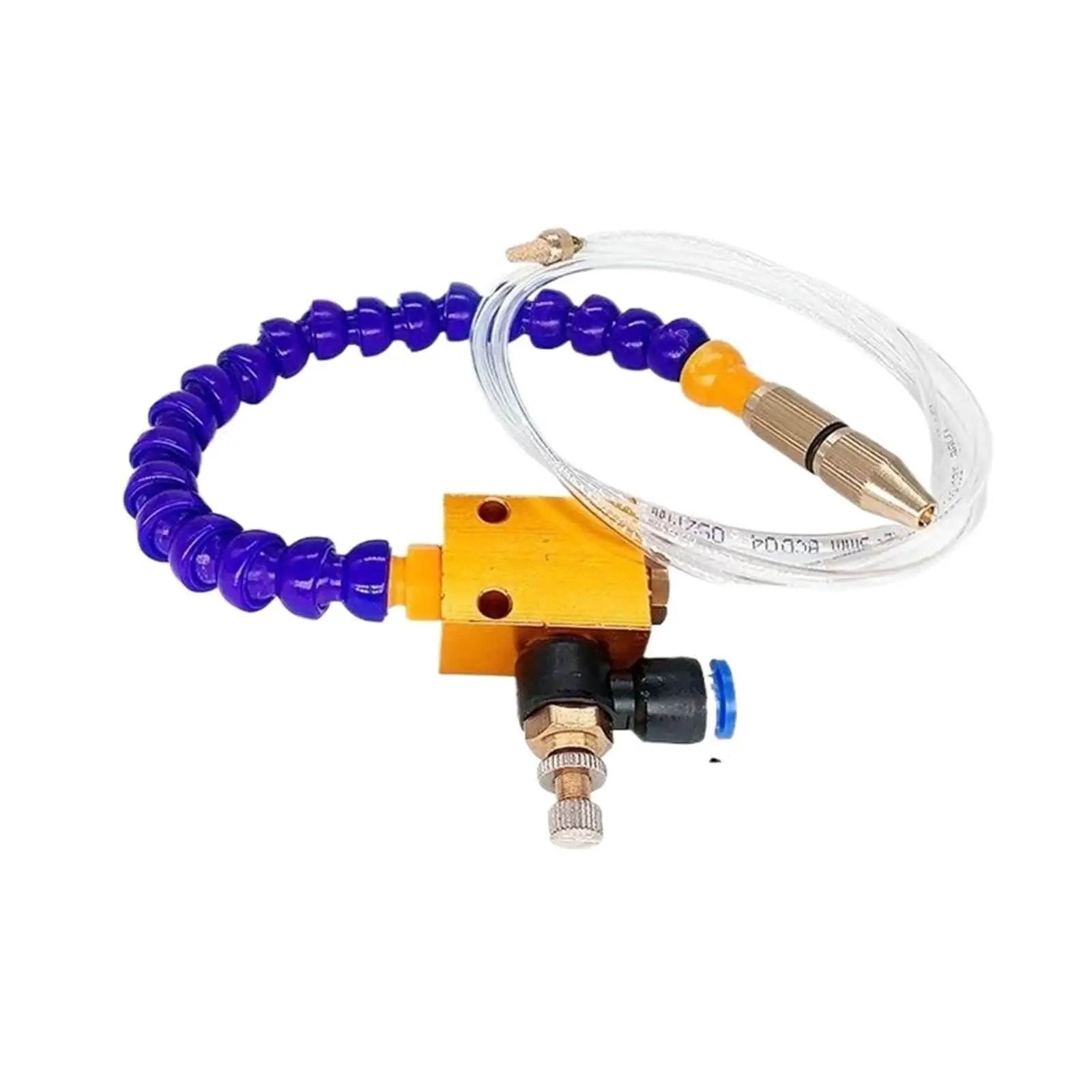 Cooling Mist Sprayer Lubrication System For 8mm Air Pipe CNC Lathe Milling Drill Engraving Machines shown with coiled hose