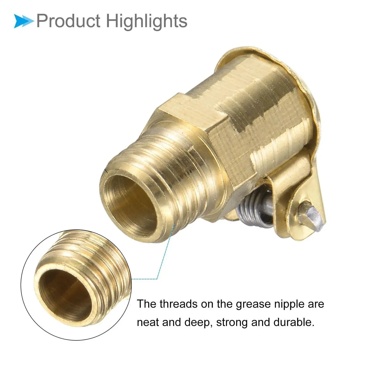 Close-up of Copper Oil Cup Cap M8x1 Thread For Industrial Lubrication with detailed view of durable threading, ideal for lathes.