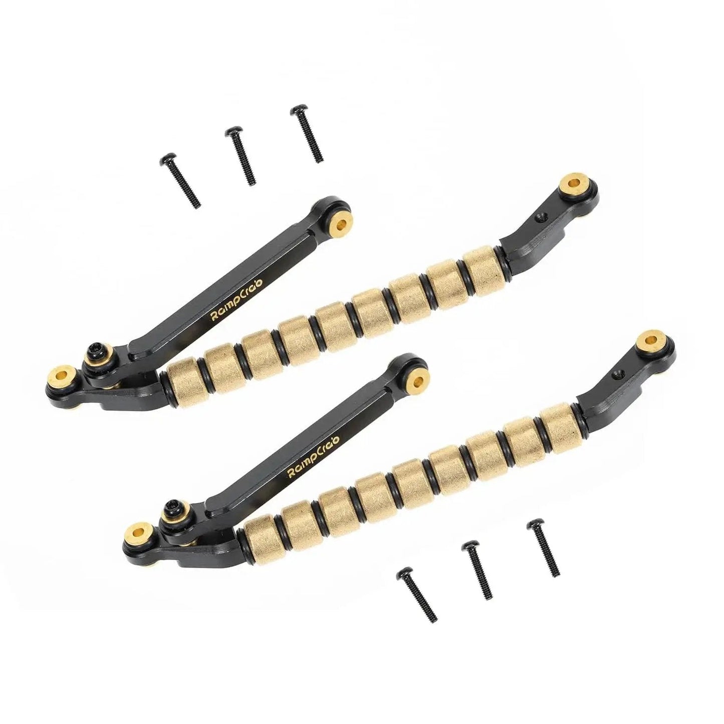 Copper Sleeve Bearing Steering Link Kit For SCX24 And AX24 With 4mm Axles 2 Sets with 9 Copper Bearings, Brass Ends, and Screws