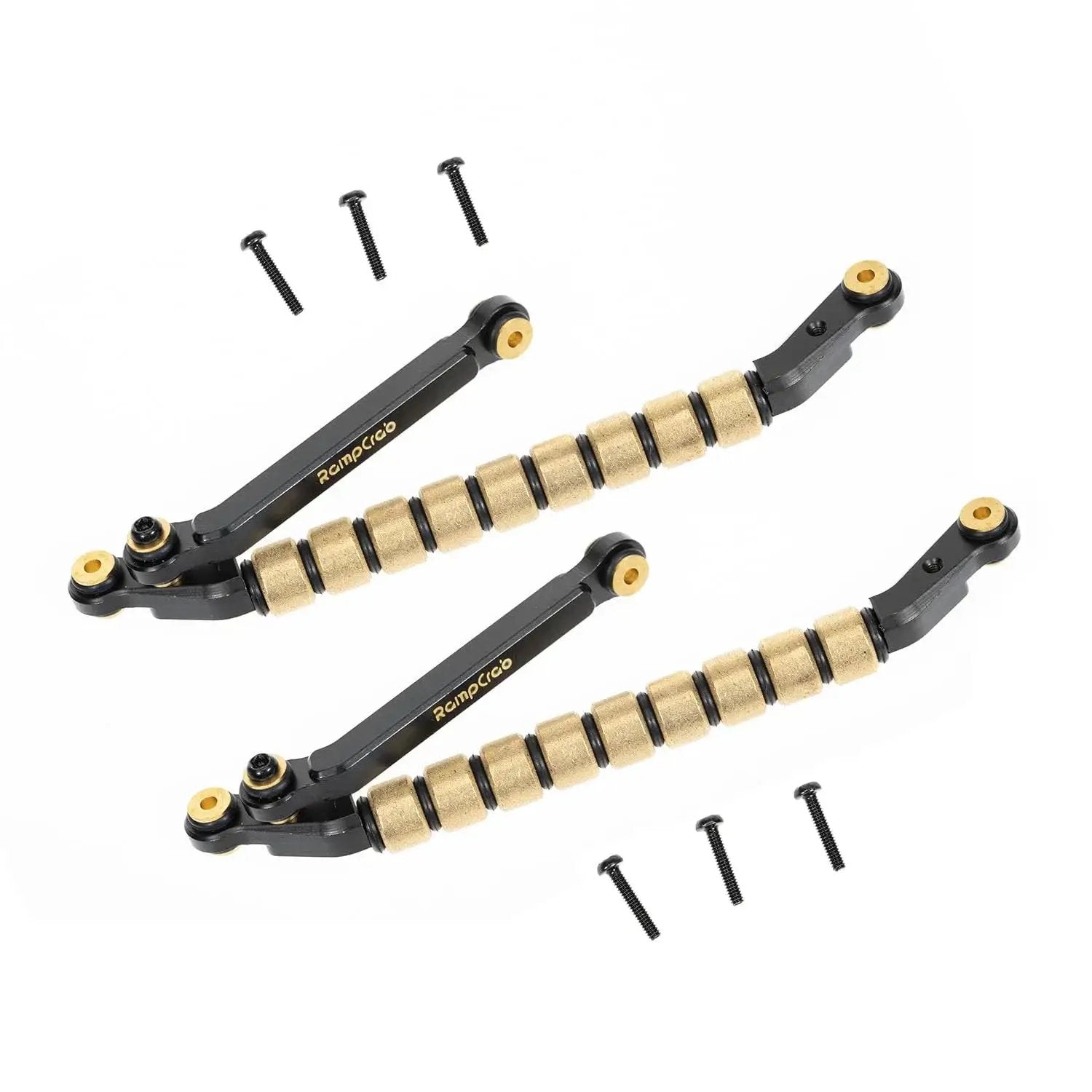 Copper Sleeve Bearing Steering Link Kit For SCX24 And AX24 With 4mm Axles 2 Sets with 9 Copper Bearings, Brass Ends, and Screws