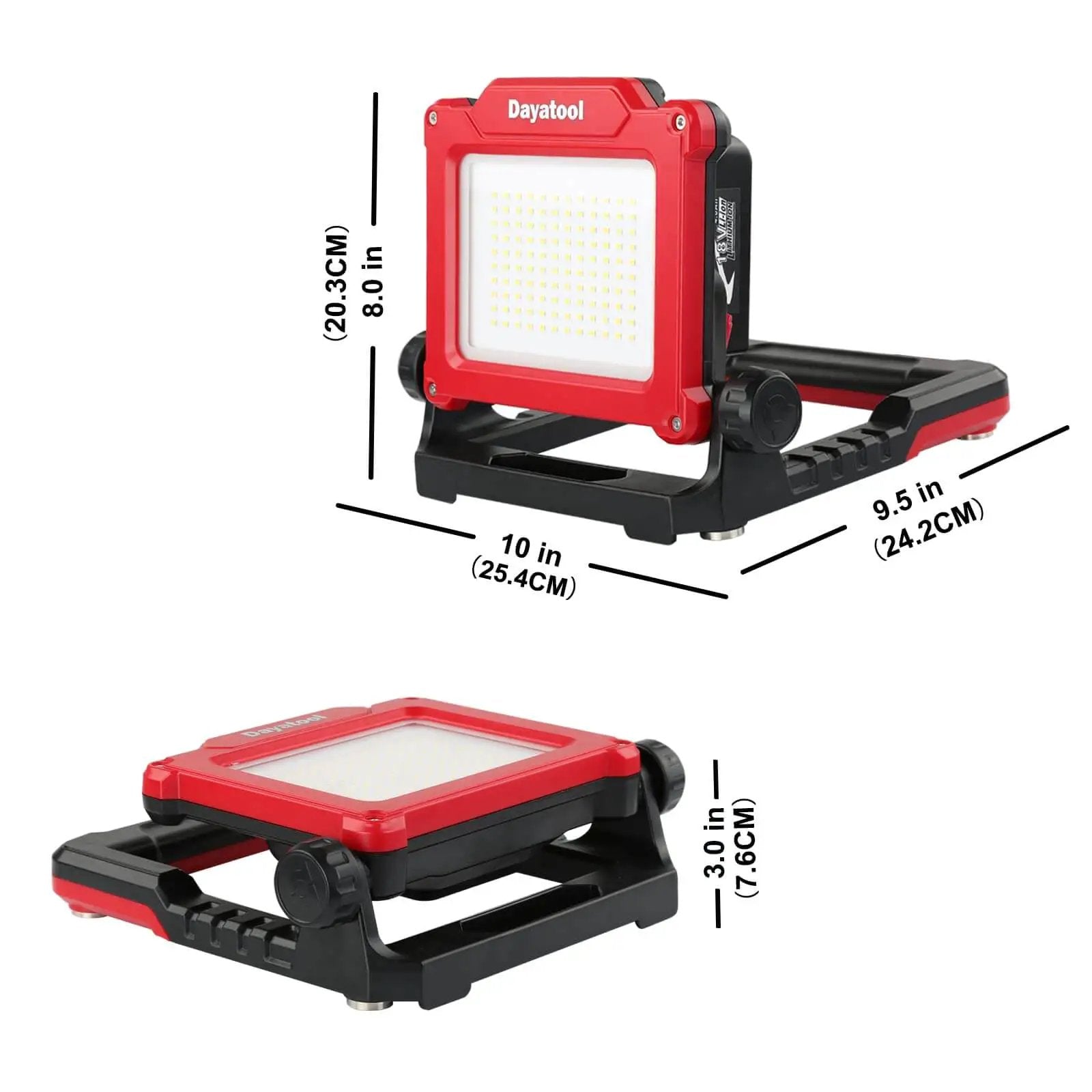 Powerful 4000 Lumen Cordless LED Work Flood Light Rechargeable Portable For Automotive Use Compatible With Milwaukee M18 Dewalt 20V Makita