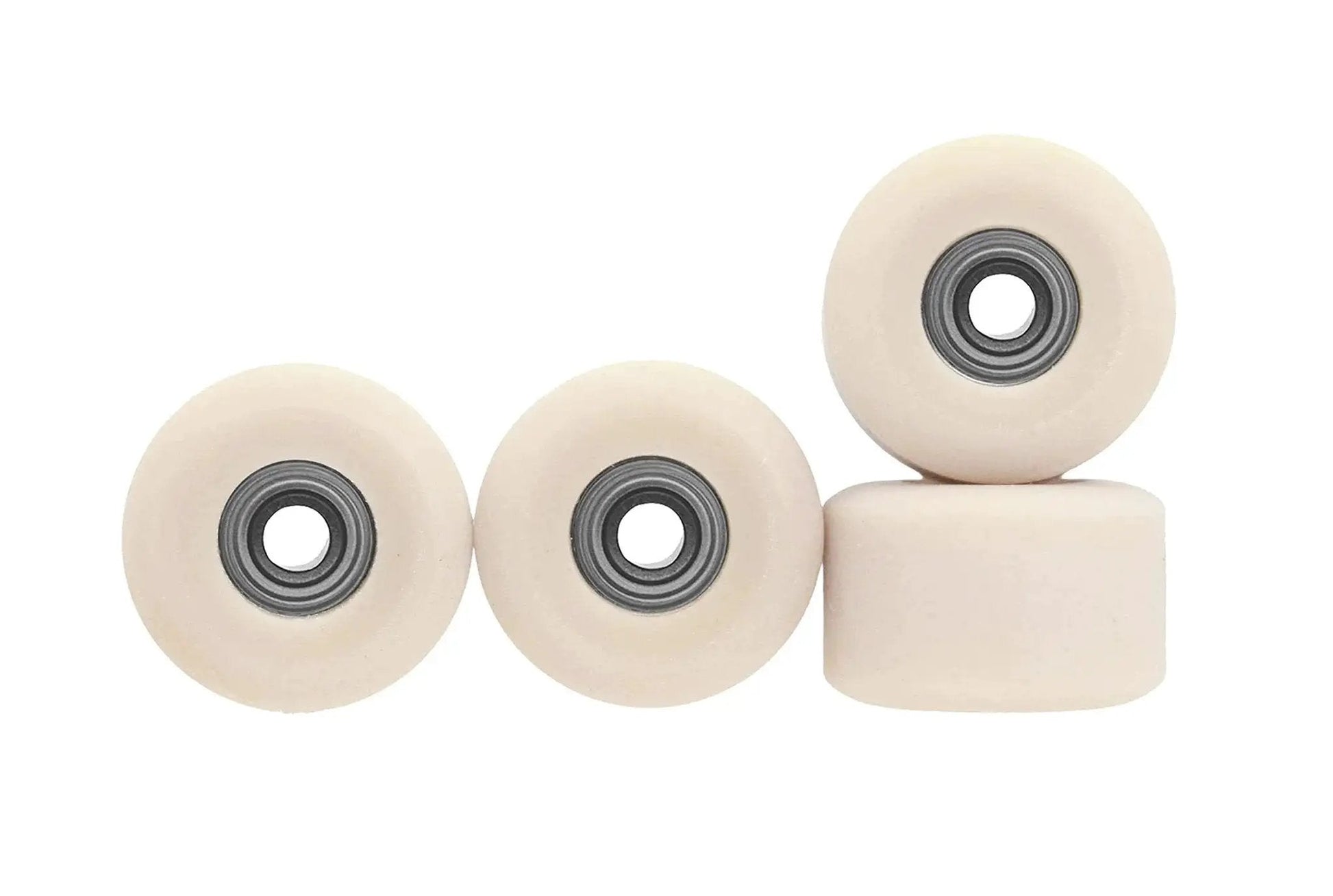 Apex Series Fingerboard Wheels with New Street Shape Teak Tuning 61D Urethane Wheels, 7.7mm Diameter, ABEC 9 Stealth Bearings, Coyote Tan