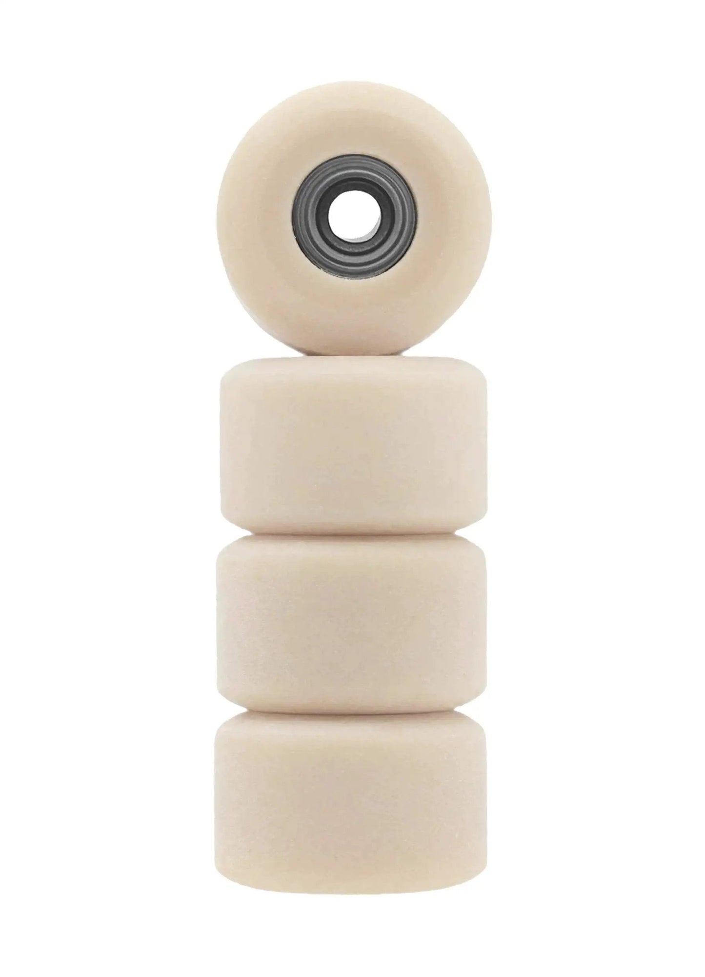 Apex Series Fingerboard Wheels With New Street Shape Teak Tuning 61D Urethane Wheels 7.7mm Diameter ABEC 9 Stealth Bearings, Coyote Tan