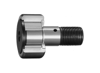 Side view of CR18VB Cam Follower 1-1/8 in Roller, Standard Inch Series, Full-Complement High Carbon Steel, Shielded Hex Head Stud