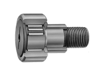 CRE12 single eccentric collar cam follower, Inch series, caged high-carbon steel roller with cylindrical outer ring, shielded seal, 3/4" diameter.