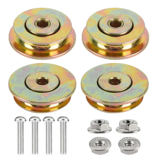 4 PCS Cut-Off Flange Track Bearing Kit for Tapco Pro & Max Siding Brake, with 12334 rollers, 12364 screws, 10094 lock nuts