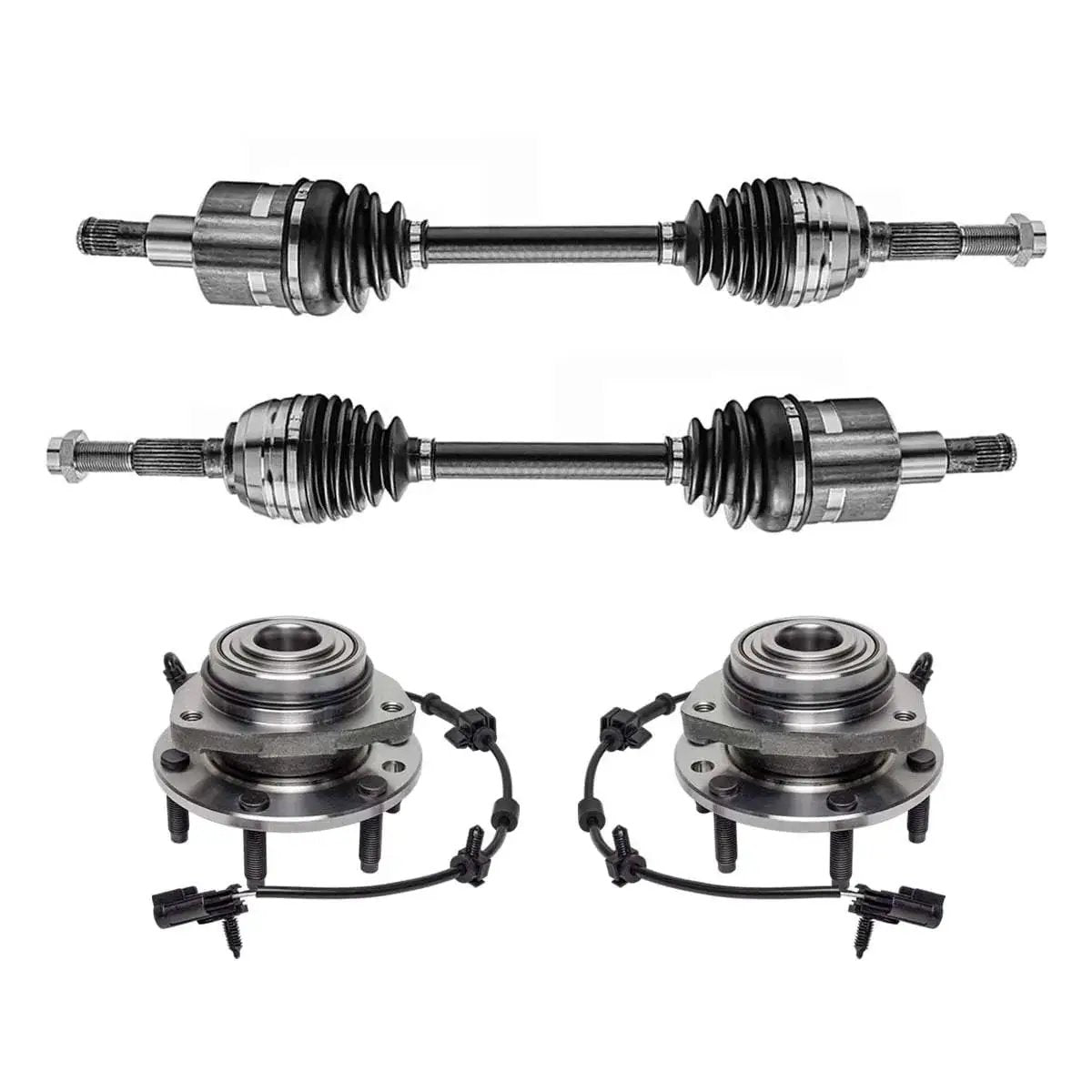 Front CV Axle Shaft Wheel Hub Bearing Assemblies With ABS Replacement For 2002 To 2009 Chevrolet Trailblazer, GMC Envoy, Saab 9 7x