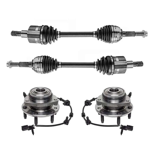 Front CV Axle Shaft Wheel Hub Bearing Assemblies With ABS Replacement For 2002 To 2009 Chevrolet Trailblazer, GMC Envoy, Saab 9 7x
