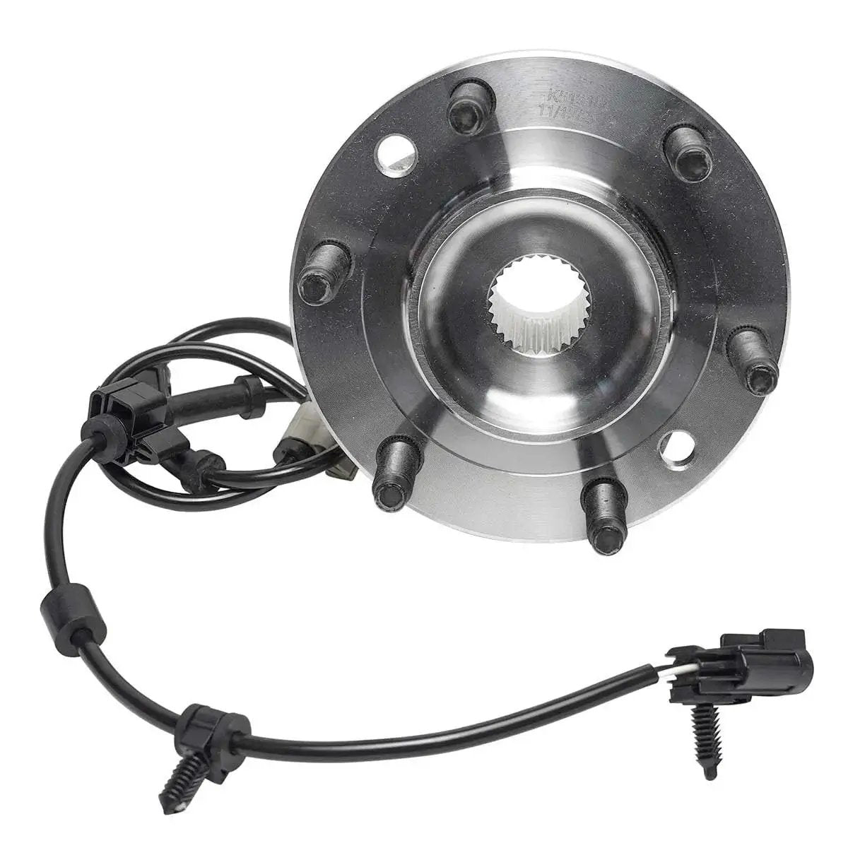 Front CV Axle Shaft Wheel Hub Bearing Assemblies With ABS Replacement For 2002 To 2009 Chevrolet Trailblazer, wiring visible