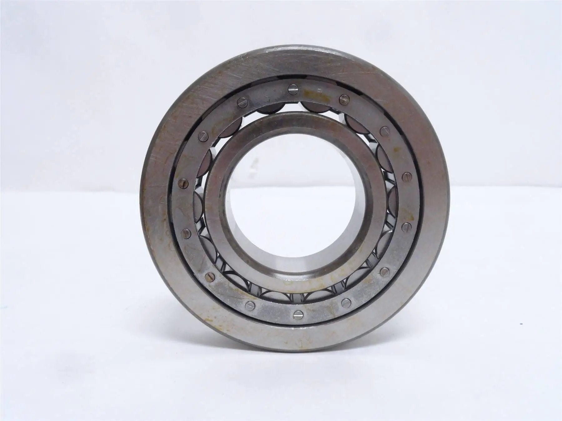 Front view of Industrial Cylindrical Roller Bearing 45mm ID X 100mm OD, 25mm Width, C0 Internal Clearance Rexnord MA1309EX