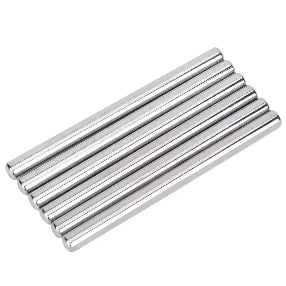 Set of six D Shaft Rods 303 and 304 Stainless Steel Accuracy Ground Axles, 3.1 inch long, for robots and CNC machines