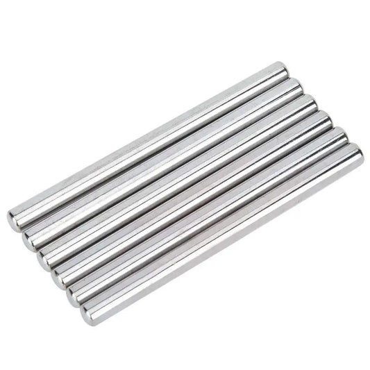 Set of six D Shaft Rods 303 and 304 Stainless Steel Accuracy Ground Axles, 3.1 inch long, for robots and CNC machines