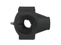 Front view of Single Wide-Slot Take-Up Unit 30mm I.D. Black Polymer Housing Sealed Ball Bearing with Concentric Collar Lock.