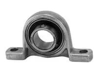 Single KP006 Pillow Block Bearing 30mm I.D. Extra-Narrow Inner Ring Width Set-Screw Locking M10 Bolt Light-Duty Zinc Die-Cast Housing
