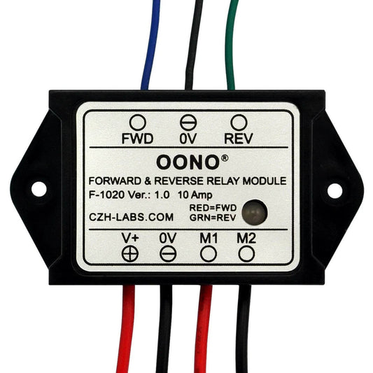 Forward and Reverse Relay Module for Motor/Linear Actuator, Reversing Relay Module (DC 12V) in black plastic case with wires