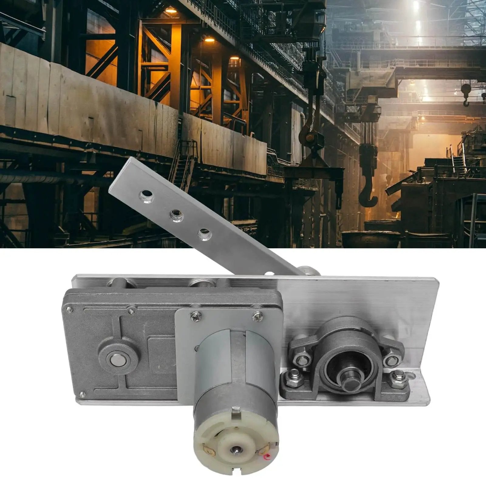 DC 24V Linear Actuator With Reciprocating Motor, 10 To 130 Mm Stroke, 45 Cycles Per Minute, Aluminum Alloy Body, in industrial setting