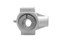 Front view of 1-1/2 Inch Accu-Loc Kanigen-Plated Single-Row Ball Bearing Wide Slot Take-Up Unit with RF Double-Lip Contact Seal