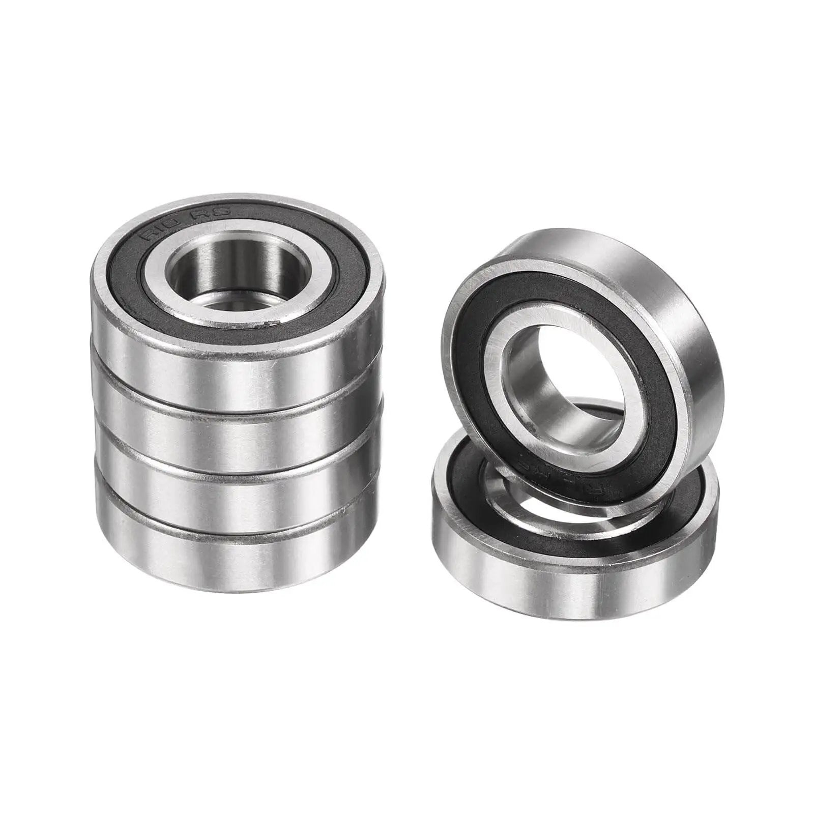 Six Pieces R10 2RS Deep Groove Ball Bearings Inner Diameter Five Eighth Inch Outer Diameter One And Three Eighths Inch Chrome Steel