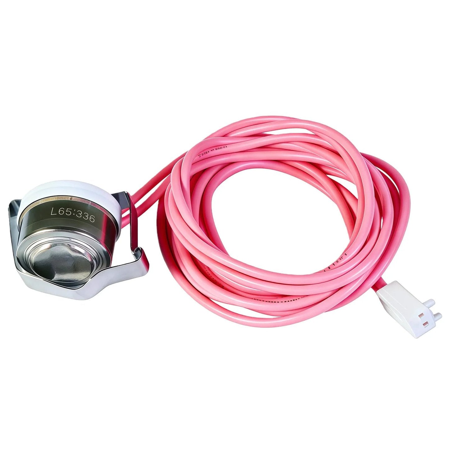 Premium Defrost Temperature Sensor For Heat Pumps That Works With Carrier Bryant Payne And Nordyne, Replaces 50VT 024 300, 50VT 030 300, And 50VT 030 500, Fits Most HVAC Control Systems And Delivers Accurate Frost Detection For Efficient Defrost Cycles, showing sensor and pink wire