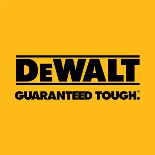 DEWALT logo with "Guaranteed Tough" slogan on a yellow background
