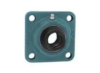 Single 4-bolt flange bearing unit with eccentric collar, 205-series wide housing, 15/16 in bore, sealed ball bearing option