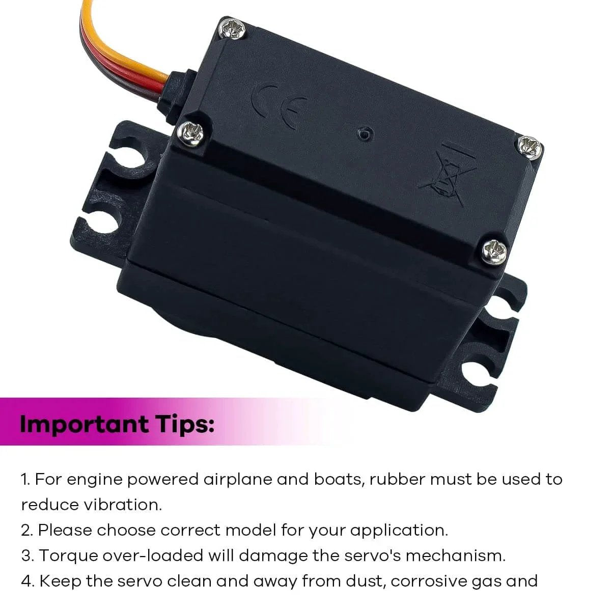4Pack MG996R 55g Digital RC Servo Motors High Torque Metal Gear Servo for RC Car Robot Boat Helicopter close-up view
