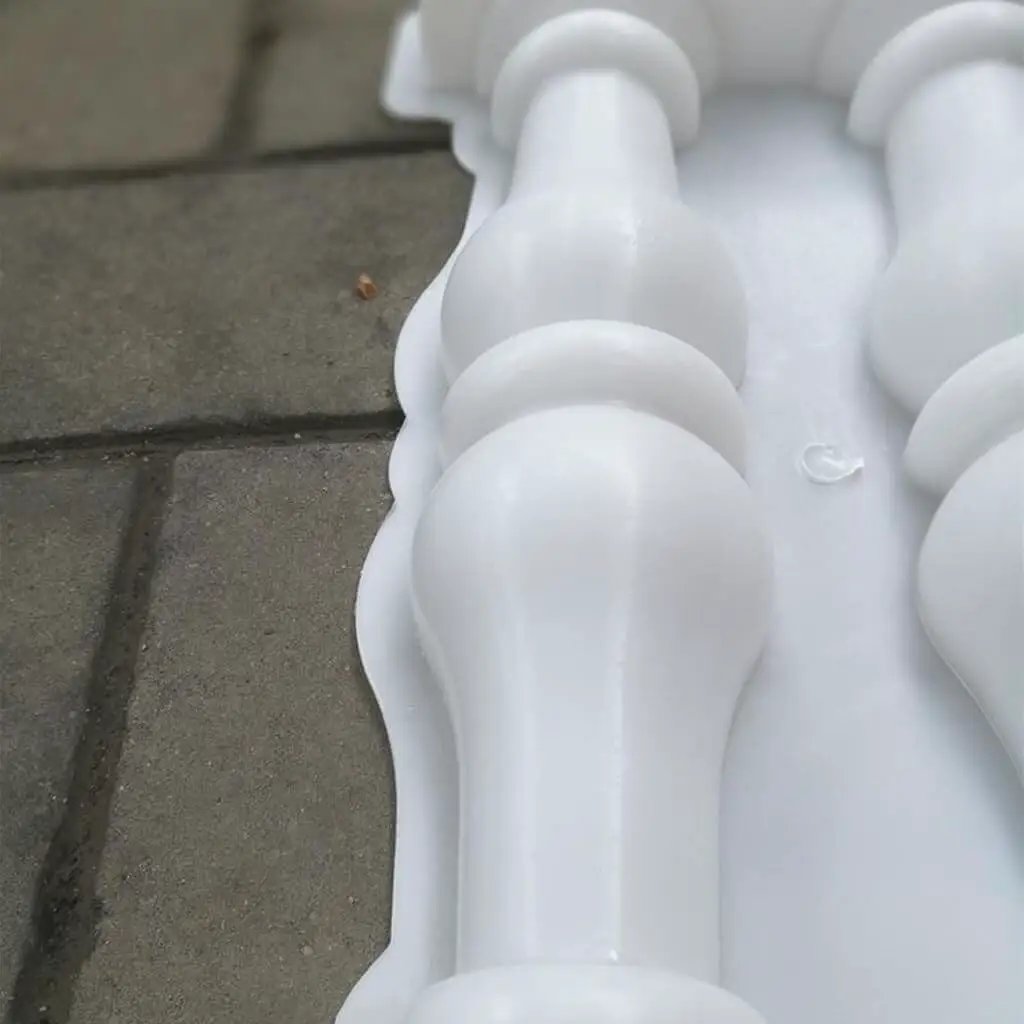 Do It Yourself Concrete Fence Mold For Balcony Garden And Pool Railings Dope Durable Plaster Casting Tool Close-up View