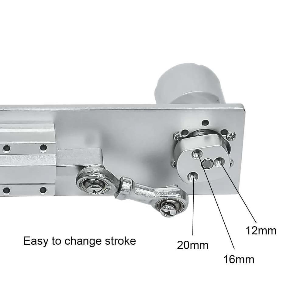 DIY Reciprocating Cycle Linear Actuator 12V 15rpm Big Torque Stroke 12mm 16mm 20mm Adjustable for DIY Design Shale Shaker, close-up view.
