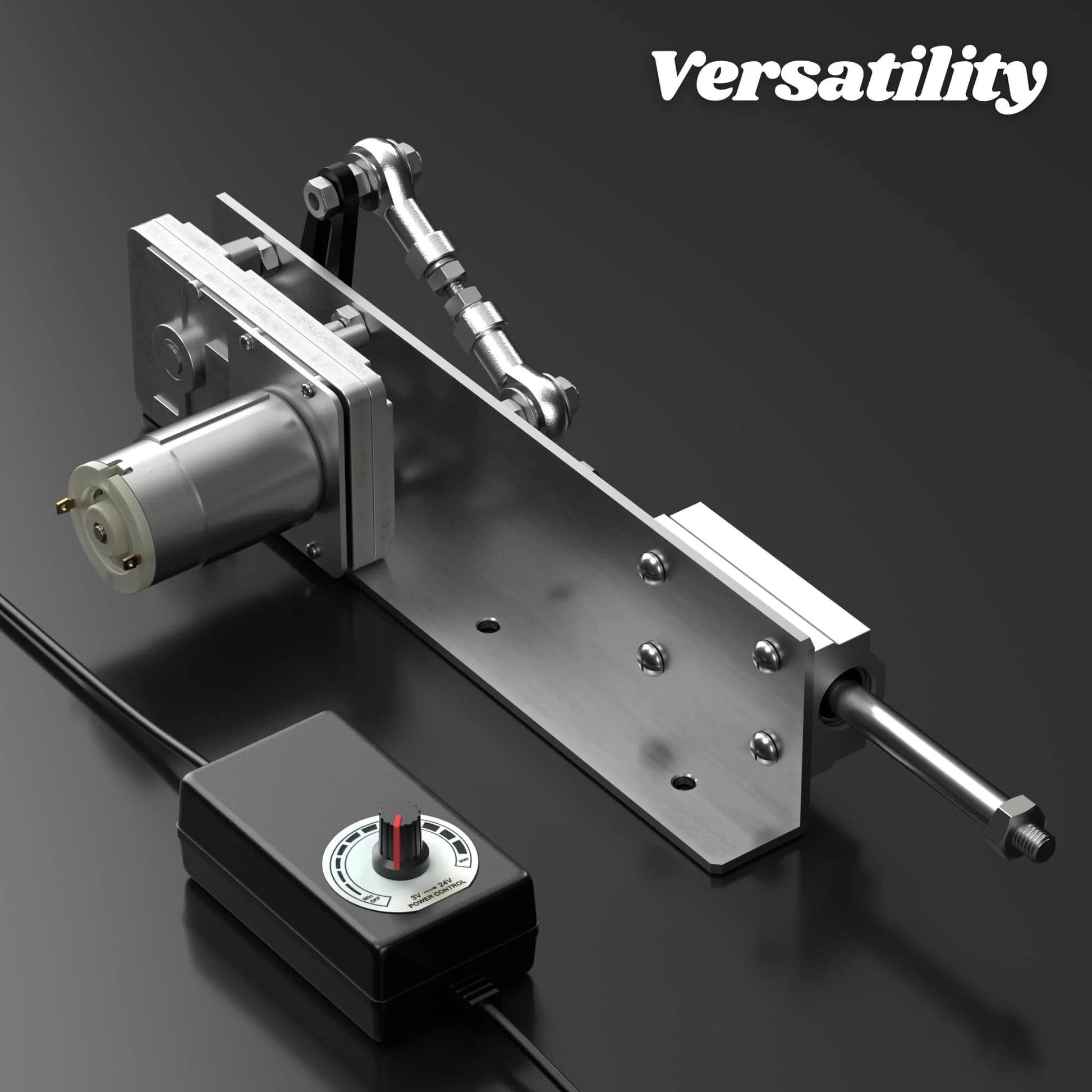 DIY Reciprocating Linear Actuator Stroke 2cm-8cm Adjustable Telescopic Motor with Speed Controller and chrome-plated tube