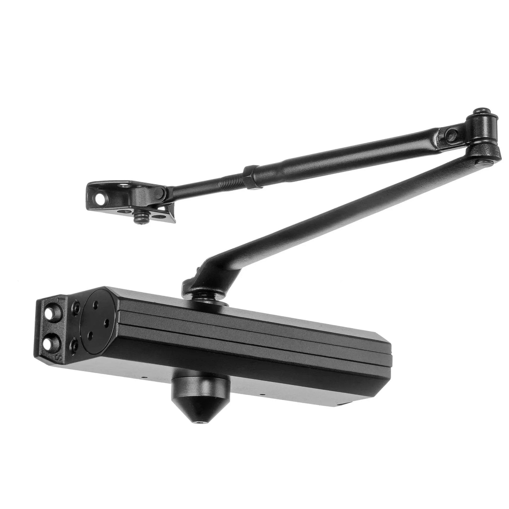 Side view of Door Closer, Grade 1 Heavy Duty Commercial Hydraulic Closer, Self-Closing, Adjustable Spring Size 1-4, ADA Compliant, Surface Mount.
