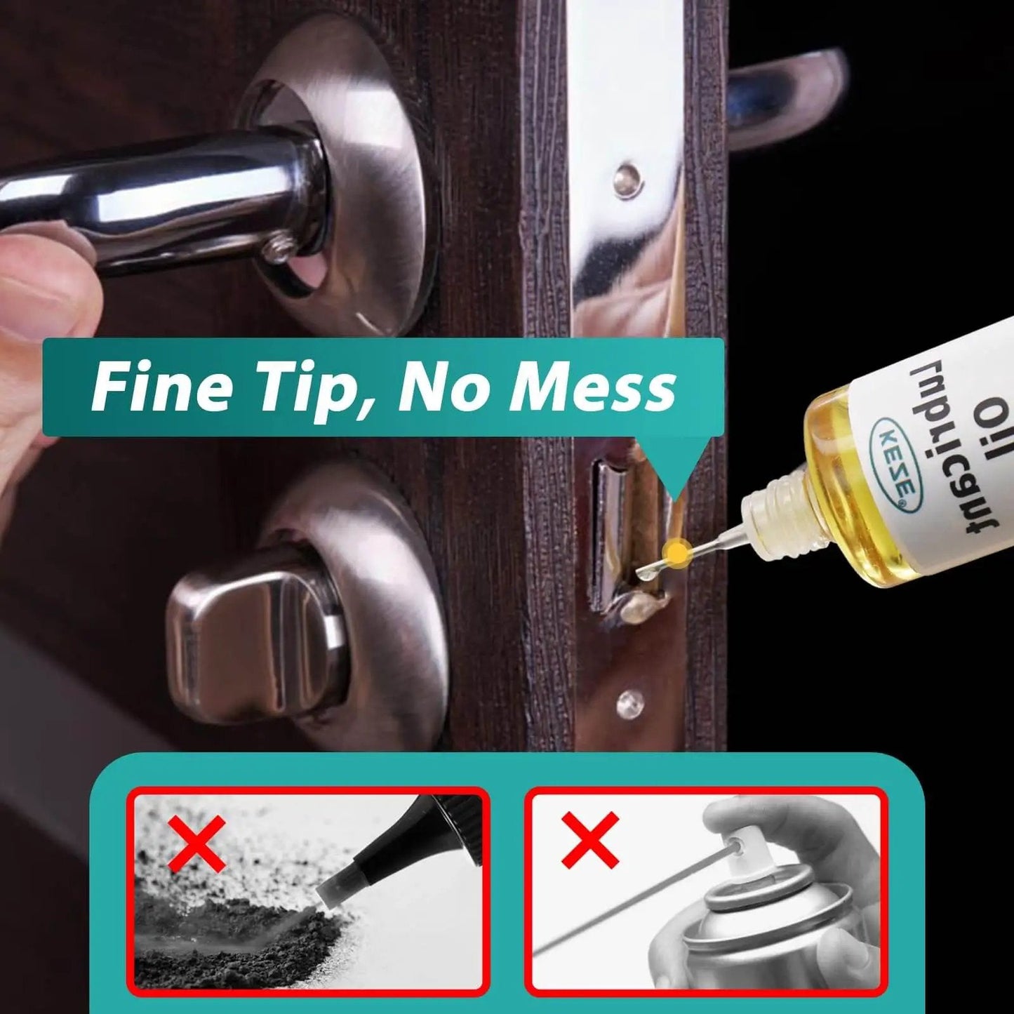 Door Hinge Lubricant Oil For No Squeak Fixes And Smooth Operation Multi Purpose Lube For Locks Hinges Keyholes Knives 1 Oz in use