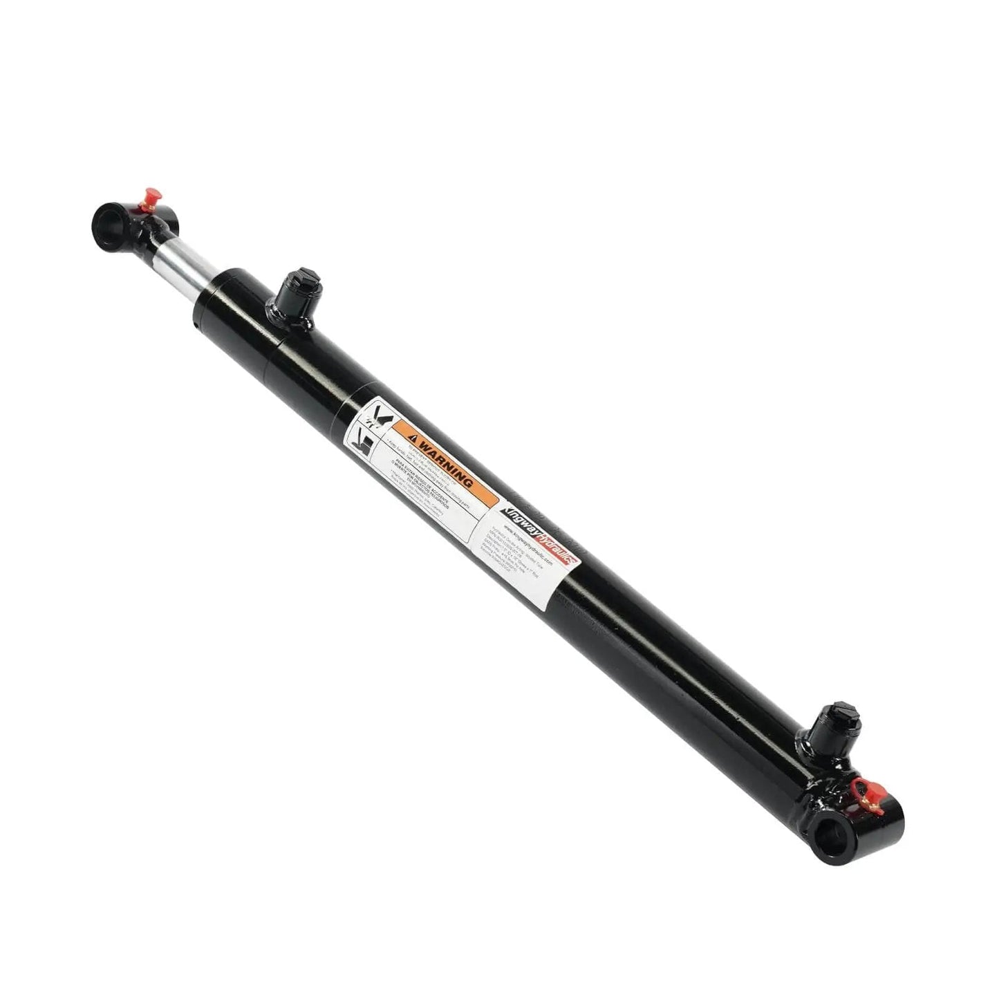 Cross Tube Double Acting Hydraulic Cylinder With 1.5 Inch Bore And 16 Inch Stroke For Heavy Duty Use 3500 PSI 5300 Lb Load Capacity SAE 6 Ports Three Quarter Inch Pin Holes