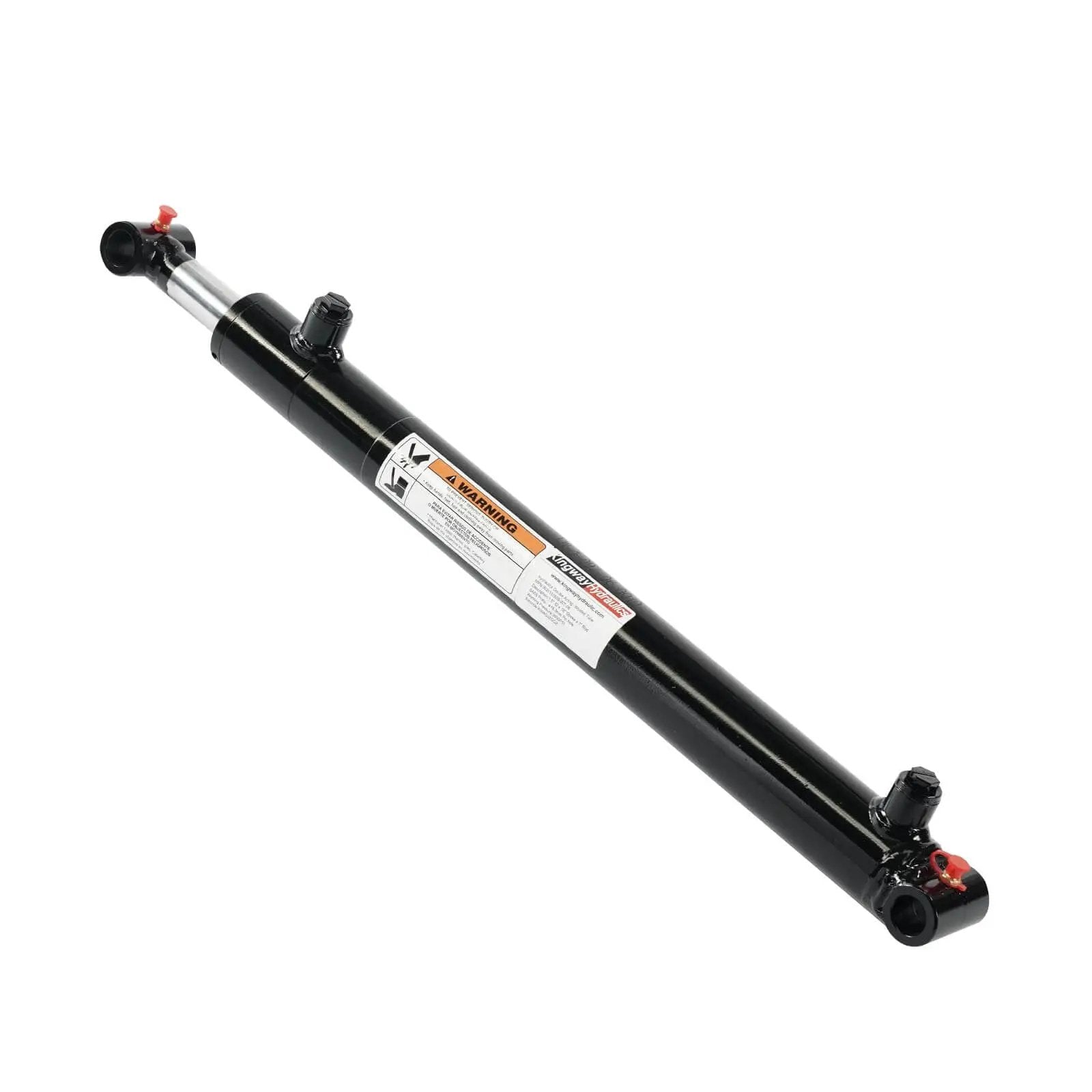 Cross Tube Double Acting Hydraulic Cylinder With 1.5 Inch Bore And 16 Inch Stroke For Heavy Duty Use 3500 PSI 5300 Lb Load Capacity SAE 6 Ports Three Quarter Inch Pin Holes