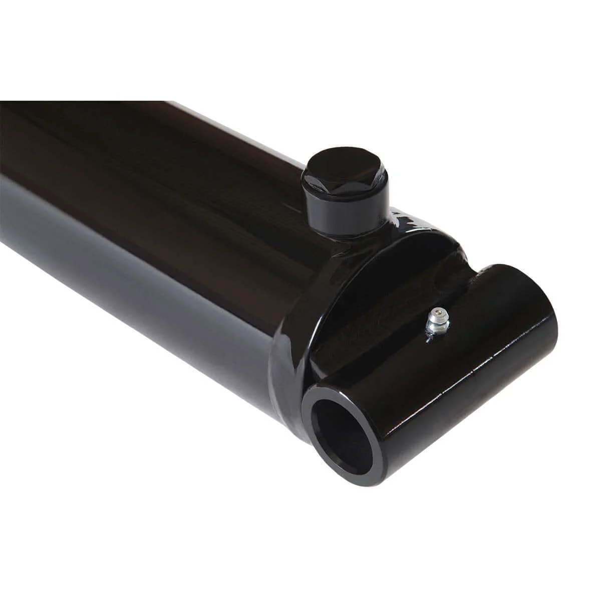 Double Acting Hydraulic Cylinder - Universal Hydraulic Cylinder 3" Bore 20" Stroke - Pin Eye Style, close-up of pin eye end