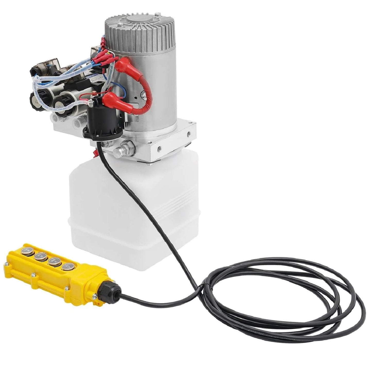 Double Acting Hydraulic Pump 12V DC 4.5 Quart Hydraulic Power Unit 1.6kW with plastic reservoir and control cable