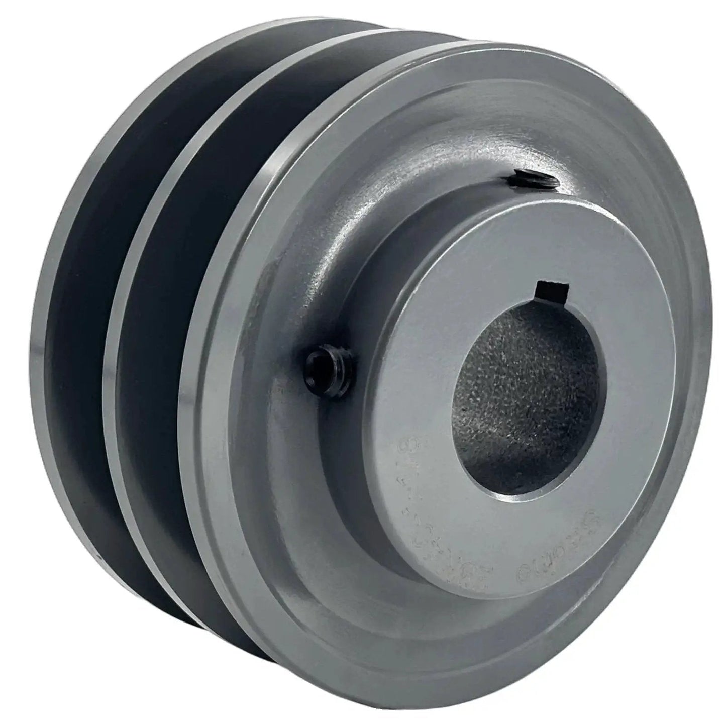Double Groove Belt Pulley For One And One Eighth Inch Bore And Three Point Nine Five Inch Outside Diameter Saelno Cast Iron Motor Pulley