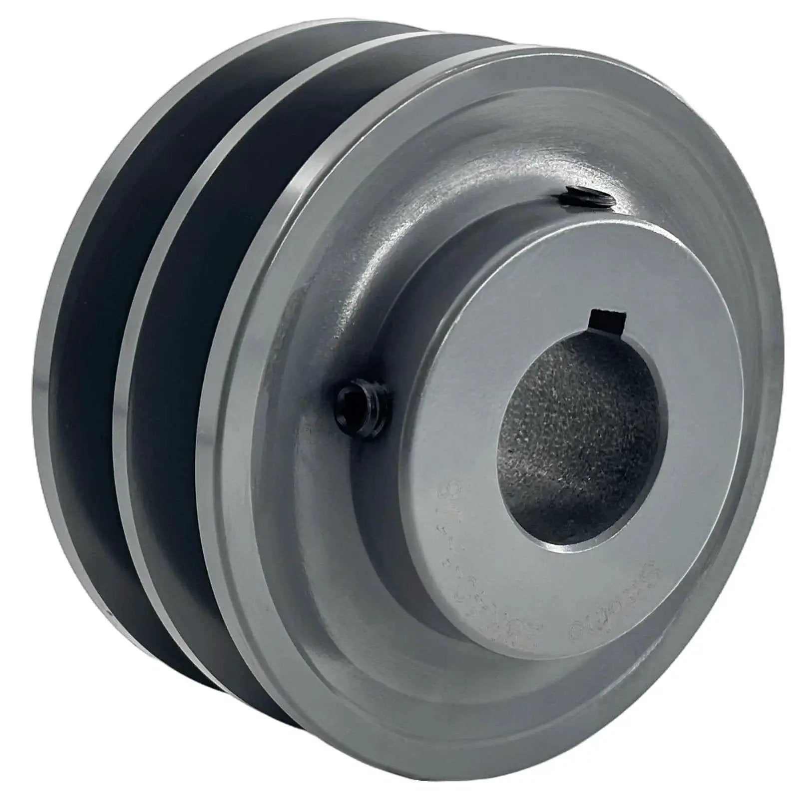 Double Groove Belt Pulley For One And One Eighth Inch Bore And Three Point Nine Five Inch Outside Diameter Saelno Cast Iron Motor Pulley