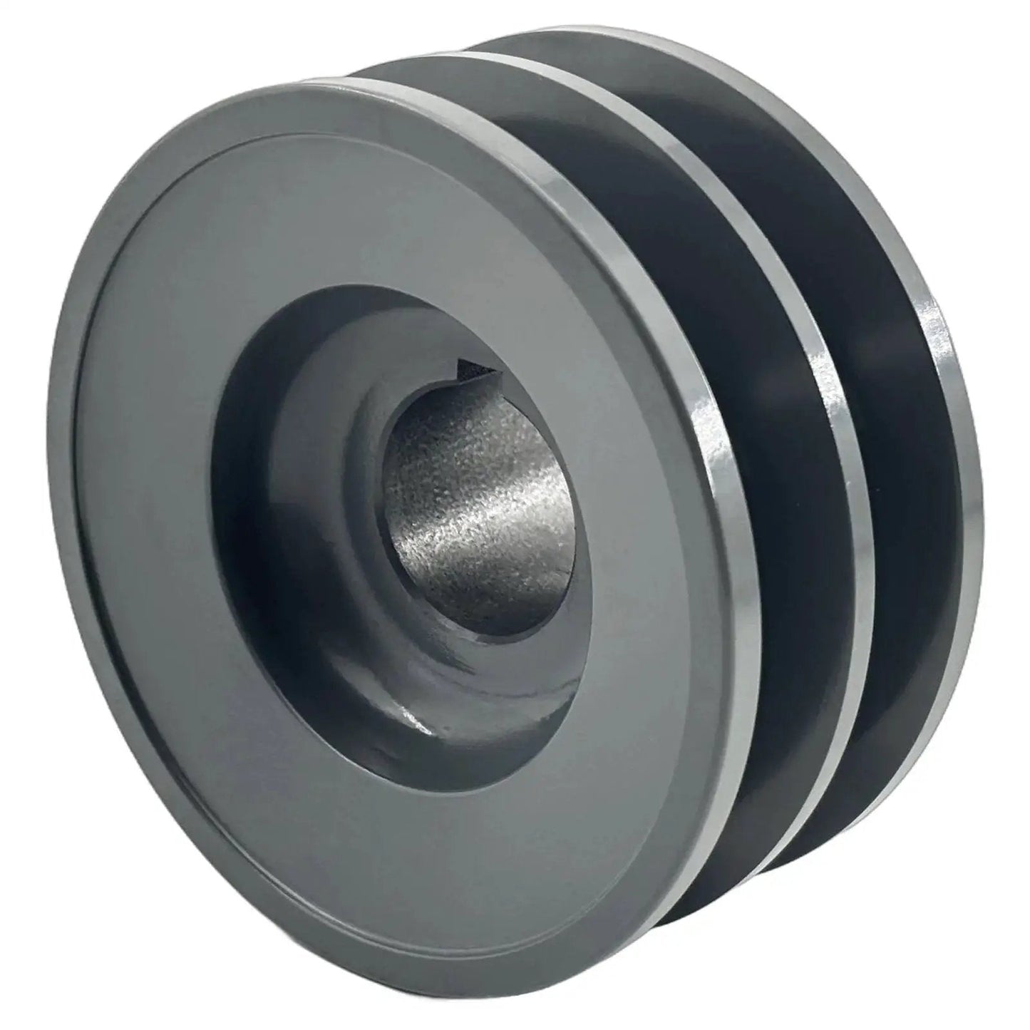 Double Groove Belt Pulley For One And One Eighth Inch Bore And Three Point Nine Five Inch Outside Diameter Saelno Cast Iron Motor Pulley