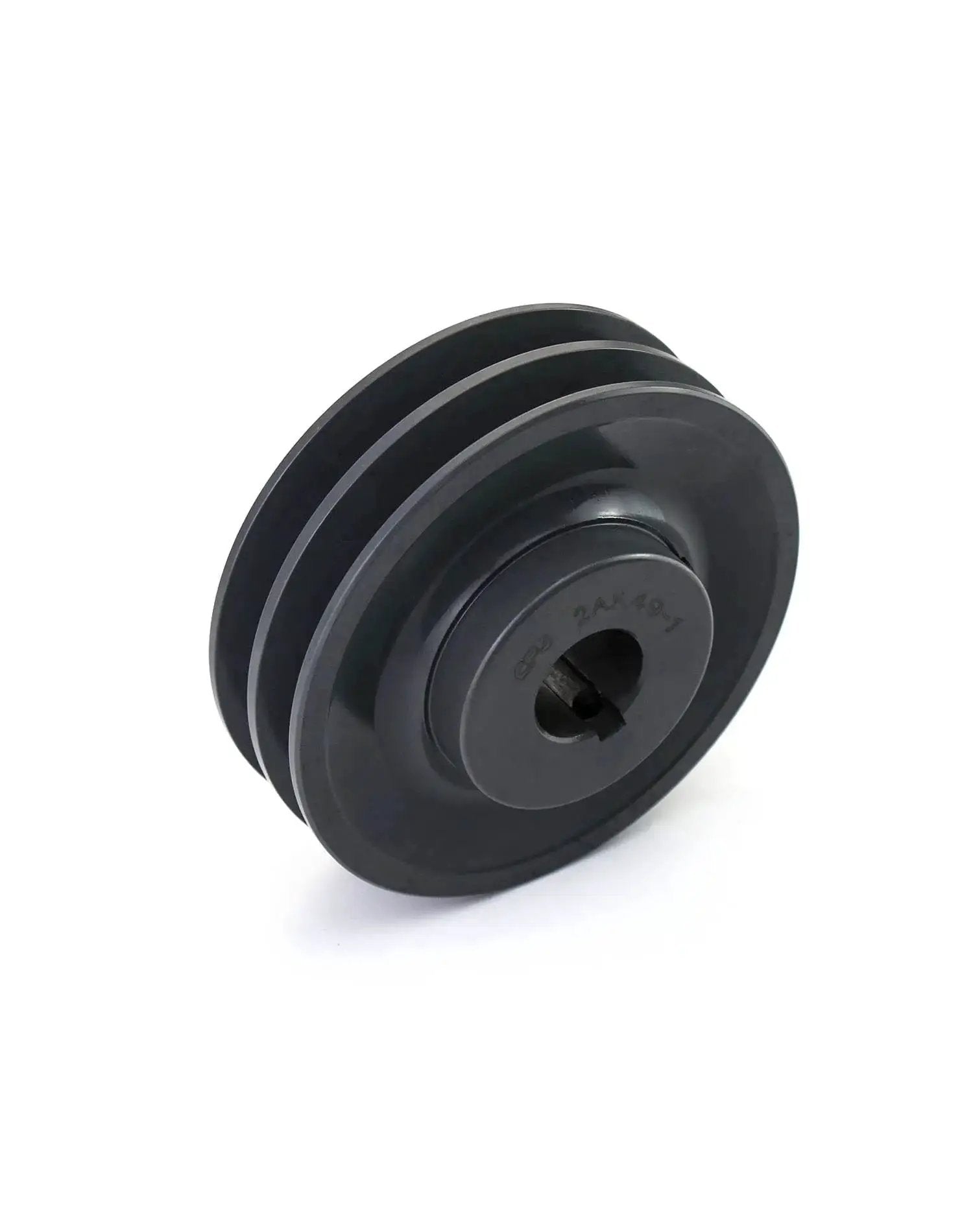 Double Groove Pulley For V Belts A 3L And 4L AK Fixed Bore 4.75 Inch Outer Diameter 1 Inch Bore Cast Iron Sheave QWORK