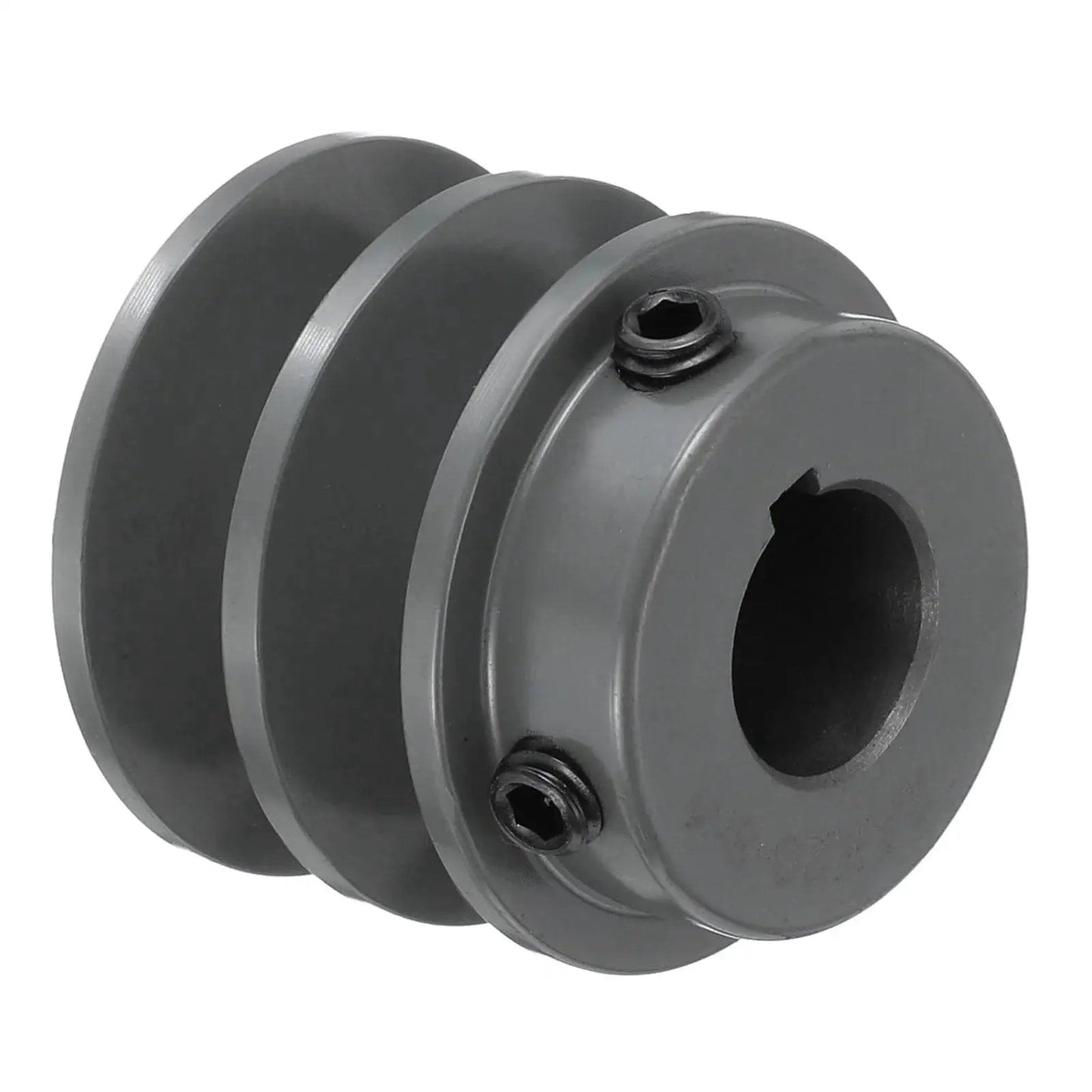 V Belt Sheave Double Groove Web Type Outer Diameter 2 Inch Bore 3/4 Inch Cast Iron Bored-To-Size Compatible With 4L Or A Belts