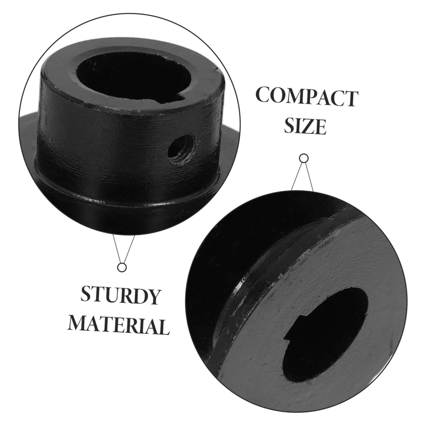 Idler Pulley for Gym Pulley Wheel Gas Engine Belt Sheave Double Installation, close-up of compact, sturdy material design.