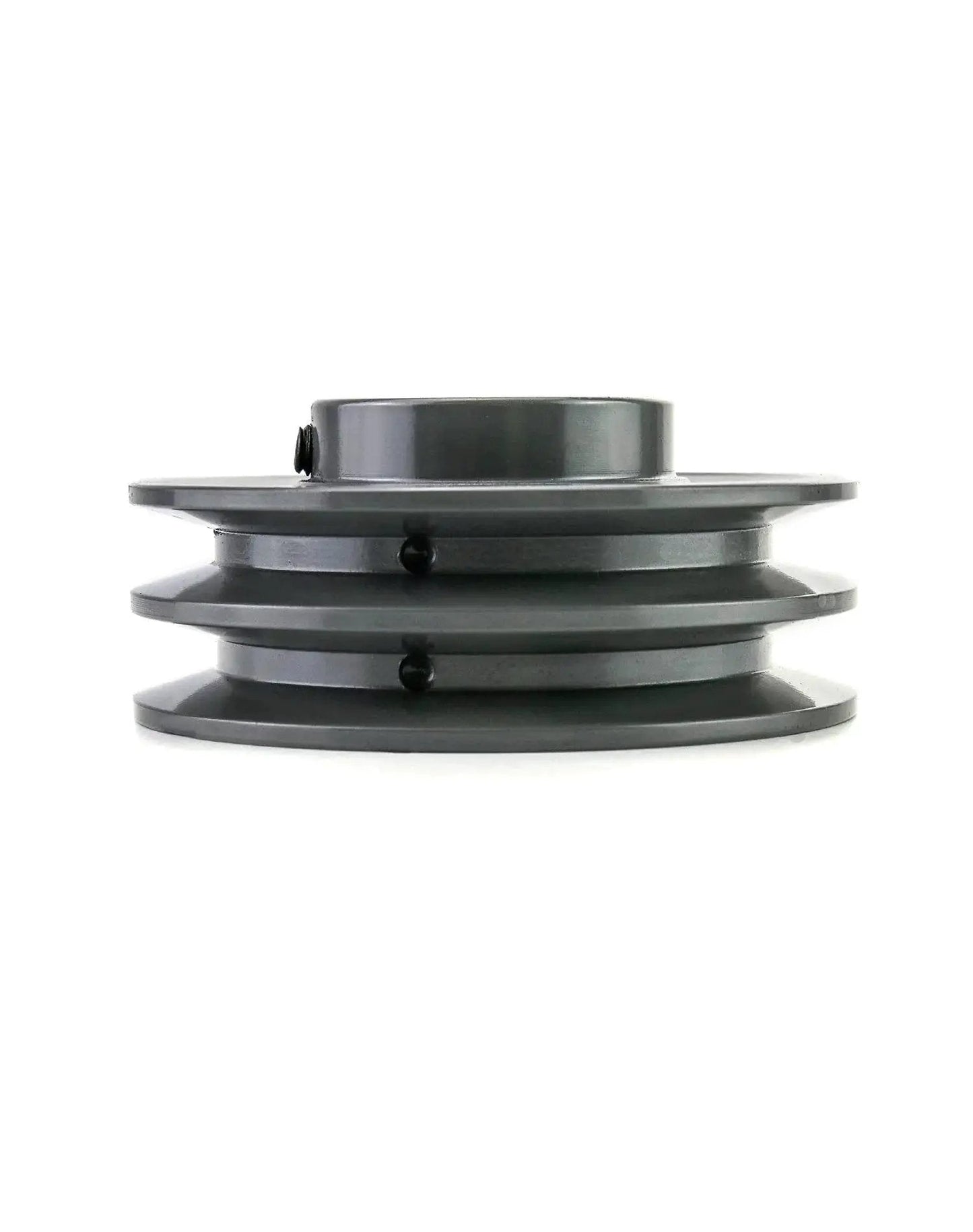 Side view of Double Groove Pulley For A Belts With 4.25 Inch OD And 1 Inch Bore AK Fixed Bore Pulley By QWORK 2AK441